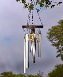 Solar Caged Fairy Light Wind Chimes Yard And Garden