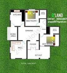 Small Plot 2 Bedroom Kerala Home Plan