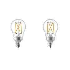 Philips 40 Watt Equivalent Soft White A15 Dimmable Candelabra Base Led Light Bulb With Warm Glow Dimming Effect 2 Pack 548965 The Home Depot