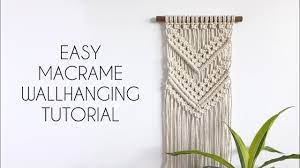 diy easy beginner macrame wallhanging