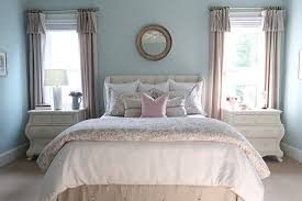 new blush and gray master bedroom for