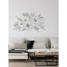 Peony And Rose Wall Decal Dwpk3904