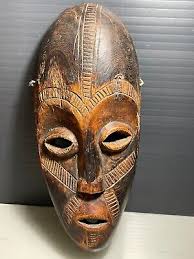 Vintage African Hand Carved Wooden Mask
