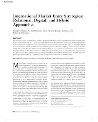 international market entry strategies