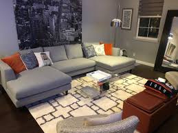 is my area rug too small for a u sectional