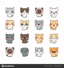 cute cartoon cats and dogs with