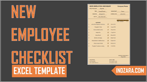new employee checklist free excel