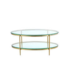 2 Tier Oval Glass Coffee Table Ct 1353c