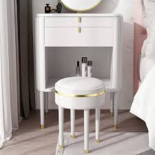 makeup vanity table with vanity stool