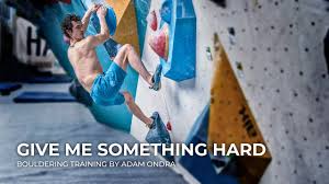 Bouldering can be done on the base of larger cliffs, by climbing sideways (traversing) or just by climbing up a few metres and then reversing or jumping off. Give Me Something Hard Bouldering Training By Adam Ondra Youtube