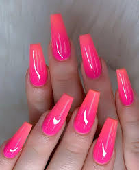 There are 14,049 pink acrylic nails for sale on etsy, and they cost $16.49 on average. Love Summer Color Hot Pink Glow In The Dark Orange Ombre Swipe To See All The Picture Na Best Acrylic Nails Coffin Nails Designs Pink Acrylic Nails