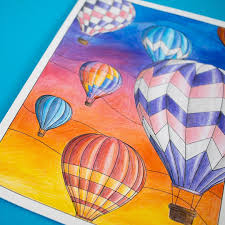 hot air balloon coloring page sarah