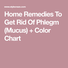 Home Remedies To Get Rid Of Phlegm Mucus Color Chart In