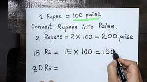 Convert Rupees into Paise - YouTube