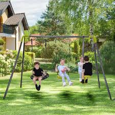 3 In 1 Metal Patio Swing Set For