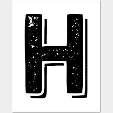 Capital Letter H Name Initial Monogram