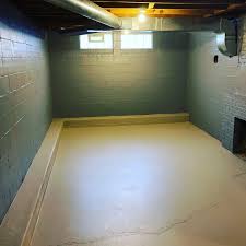 freshly painted basement floor walls
