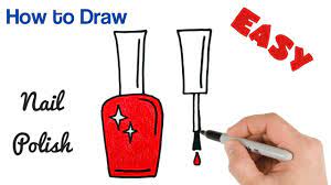 how to draw nail polish easy drawing