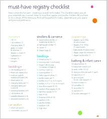 Baby Registry Checklist Printable Template Shower
