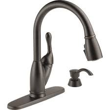 This sleek kitchen fixture is purposely designed with a durability that is two times longer. Delta Izak One Handle Pull Down Kitchen Faucet At Menards