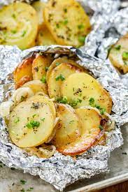 grilled potatoes in foil potato
