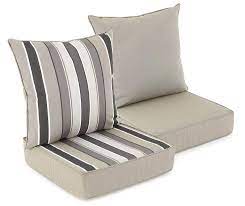 Gray Stripe Reversible Deep Seat