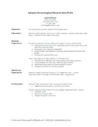 Chronological Resume Example Sample Chronological Resume