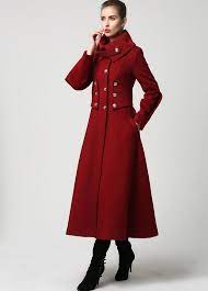 Wool Coat Winter Coat Women Red Wool