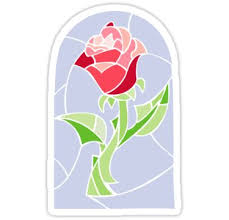 Stain Glass Rose Beauty And The Beast
