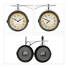 Buy Double Sided Wall Clock In Black Here