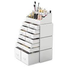 Readaeer Makeup Cosmetic Organizer Storage Drawers Display Boxes Case with  12 Drawers (White) | Pricepulse