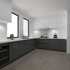 two tone modern high gloss kitchen cabinets