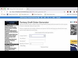 Use A Randomizer To Create Fantasy League Draft Order