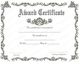 Award Certificate Sample Certificate Award Sample Ecza