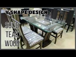 Teak Wood Dining Tables With Glass Top