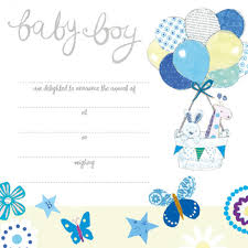 Baby Boy Birth Announcement Cards Set Of 8 Cards