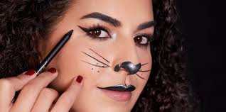 easy cat makeup look for halloween