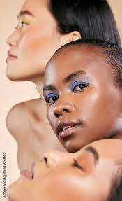 makeup beauty and portrait of a black