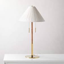 Pogo Brass And Cane Table Lamp
