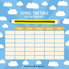 Primary School Weekly Timetable Template Timetable Templates For