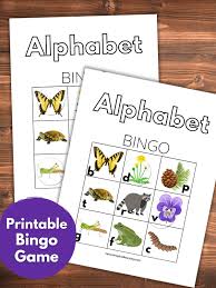 alphabet bingo game nature inspired