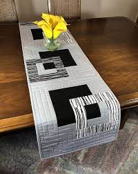 Modern Quilted Table Runner 14x59