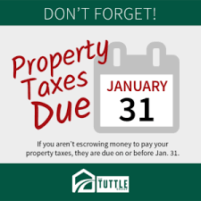 property ta due jan 31 the tuttle