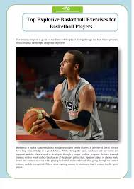 top explosive basketball exercises for