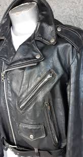 1960s Genuine Leather James Dean Motorcycle Jacket By Excelled Usa Size L