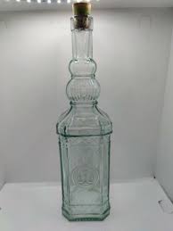 Square Vintage Style Glass Bottles With