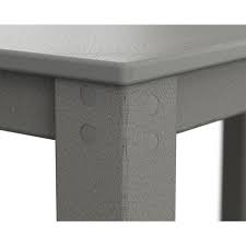 Polywood Studio Parsons 34 X 64 Dining Table Slate Grey