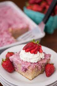the best strawberry poke cake self