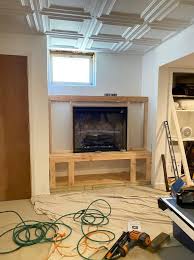 Electric Basement Fireplace Reveal