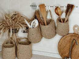 Kitchen Bathroom Jute Crochet Hanging